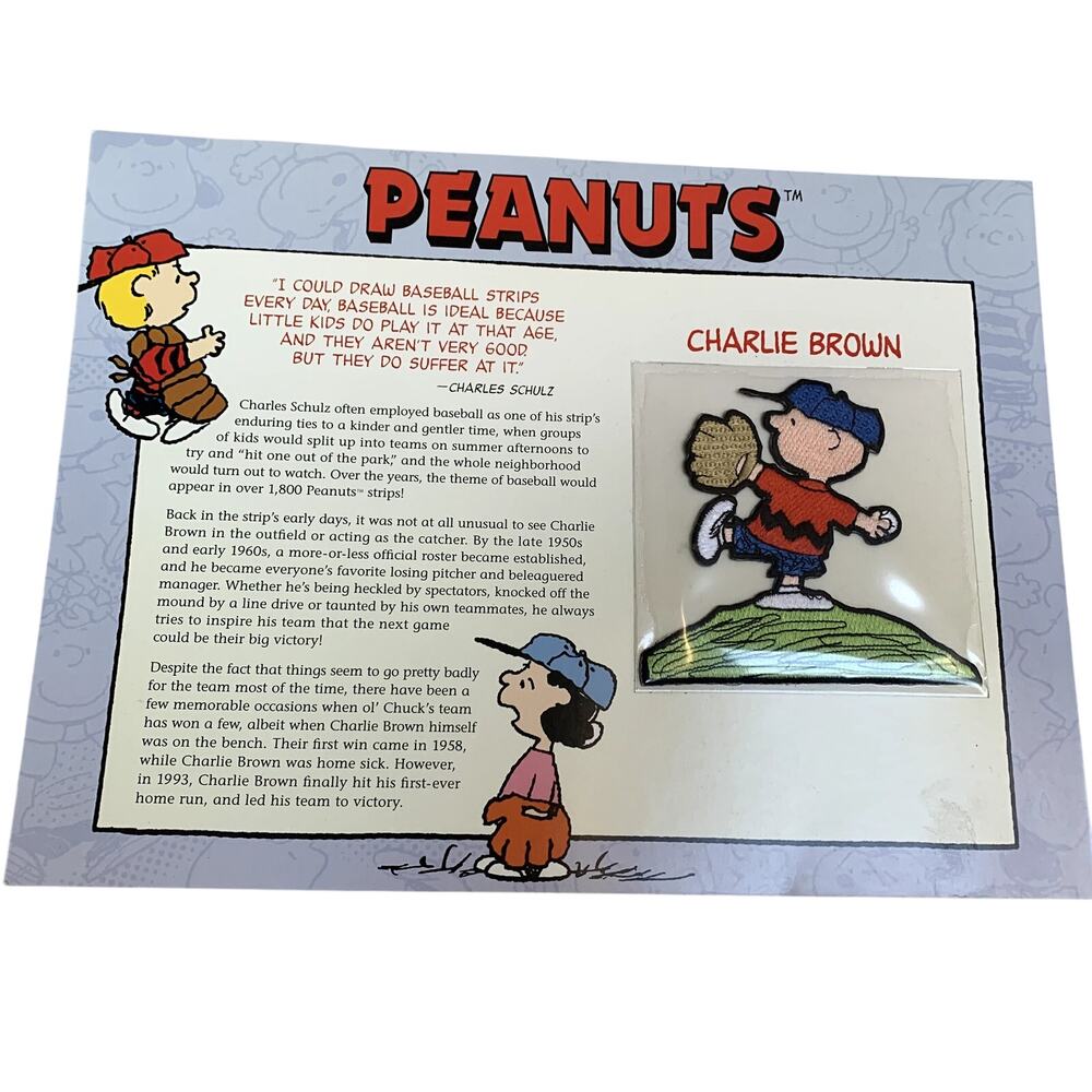 Peanuts Charlie Brown & Lucy Playing Baseball Poster with Patch Willabee & Ward
